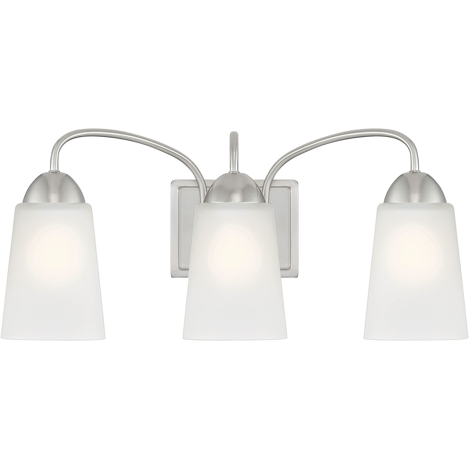 Malone 3 Light 21 inch Brushed Nickel Vanity Light Wall Light